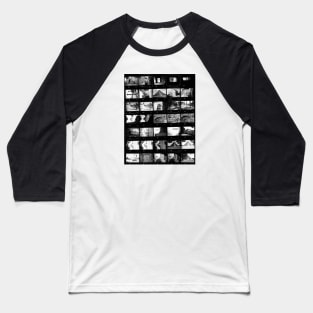 Contact Sheet Black And White Analogue Film Baseball T-Shirt